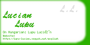 lucian lupu business card